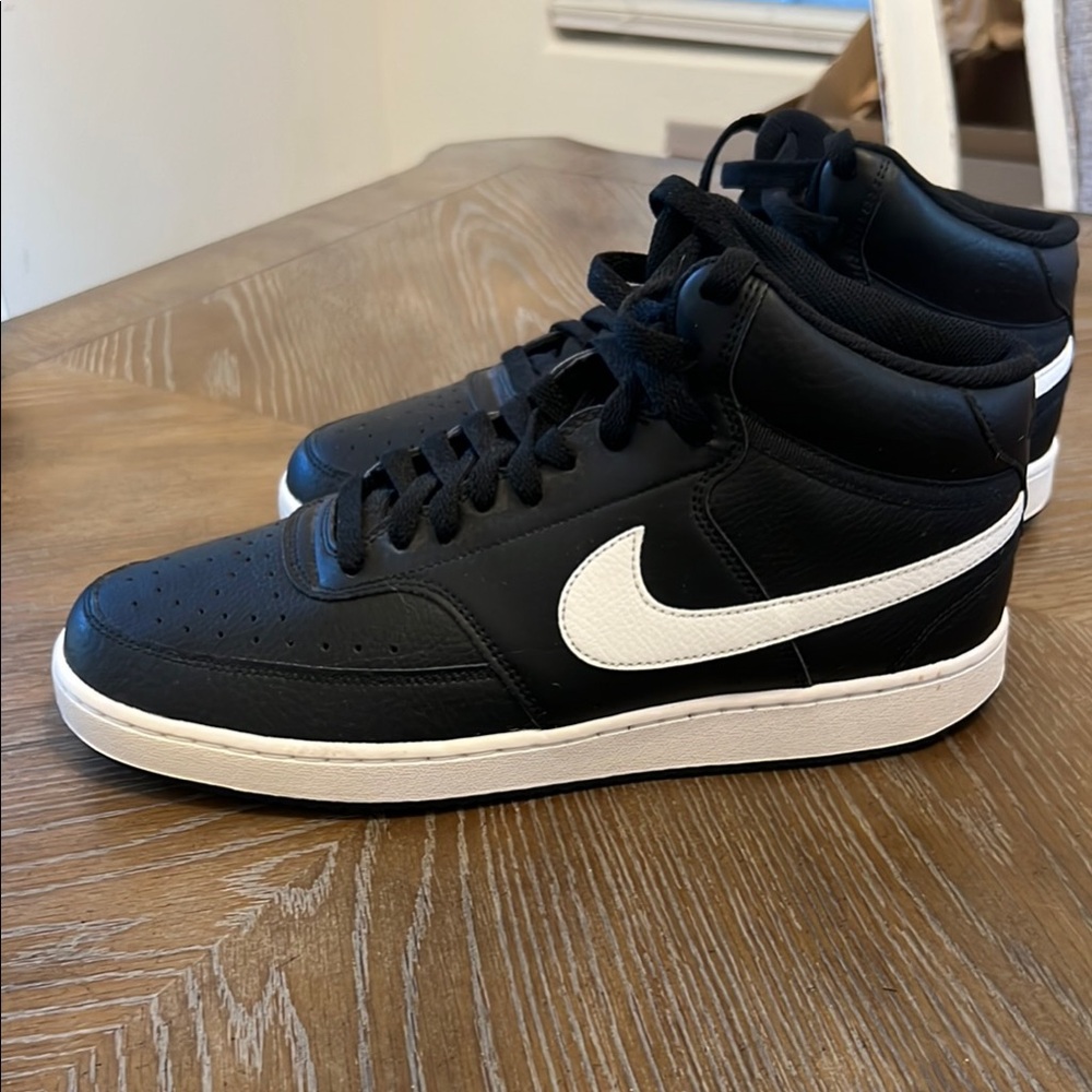 Men’s Nike Black and White High-Top Sneakers